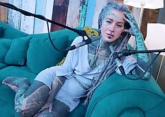Tattoo Model Pornstar Anuskatzz talks about excitement ASMR Youtube channel: ASMRkatz SFW inked hippie