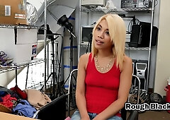 Blonde Hottie Pleased By Black Guy