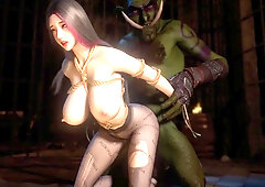 3d Bbw Asian Milf Got Her Pussy Fucked So Hard By Huge Monster Dick