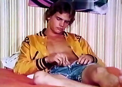 70's student pleasuring himself