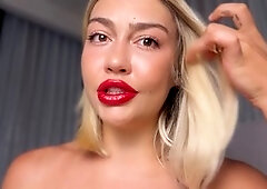 Worship, lips fetish, tease and denial joi