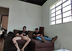 behind-the-sequences of the recording with Carlos Urach, Andressa Urach's dad