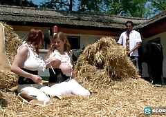 Eric Swiss, Christy Marks And Terry Nova - 4-way Fuck In A Barn