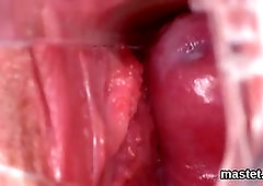 Glamorous czech hottie is spreading trimmed snatch and inserts bizzare toy thorough inside having the best climax