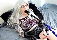 Cute femboy, pretty eyes blowjob