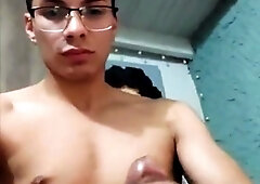 Sexy Latin Fills His Big Cock With Milk!