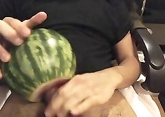 Fucking a watermelon