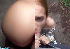 Public Agent - wicked natural 22yr redhead stood up on Tinder date picked up outdoors and given the anal screwing that babe truly craves