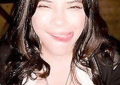 Anniversary Cabin POV: My Wife Sucked Me Off in the Darksome, Drank My Load & Teased Her Titties - The Vegas Homemade Oral job