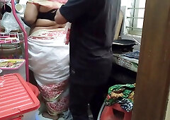 Huge Boobs - Indian Desi Hot Maid In Saree With Fucked By Owner - Cum Her Behand