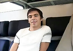 Pretty amateur Czech sucking dick on a moving train