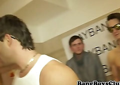 Tattooed euro muscle sucking fat cock