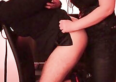 Sissy Serf in chastity banged by Headmistress