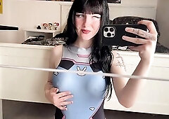 Flirty trans cutie teasing u with a playful suggest