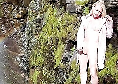 Getting Head From my Sub During The Time That Enjoying a Waterfall and Rainbow