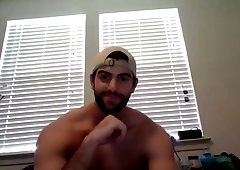 Giant Jock Cums On Cam