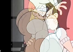 Lori and a ally alone in a public washroom