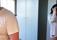 Astounding Angelina is helping out with lunch in the kitchen, it's basically impossible to not wanting to fuck her as that babe walks around show
