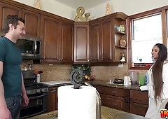 My Stepmom On Her Knees Sucking My Dick And Popping Out