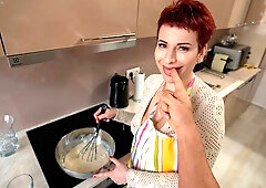 Aesthetic hottie with short red hairs Lisa Pinelli fucked from behind