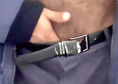 BIG BLACK COCK security liked the work uniform.