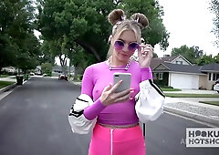 Pink-Dressed Hoe Tiffany Watson Gets Her Equally Pink Ass Fucked