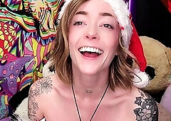 Webcam busty blonde stripped covered by oil anal masturbate
