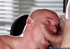 Real bald muscle men cum