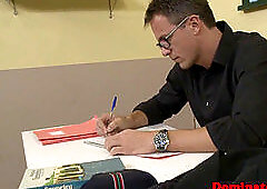 predominated babe ass-fucked and facialized