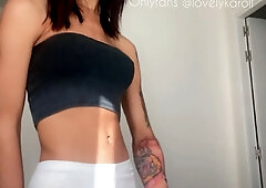 Monster cock TS Karoll solo