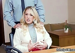 Blonde MILF wants to become the sex ed teacher