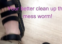 Transgirl cums on thick ebony sandals