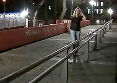 Dazzling blonde shemale has her ass ravaged by a guy