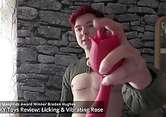 FTM Review: PHANXY Rose Fucktoy Clitoral Tonguing & Vibing Massager Braden Hughes Porn Industry Star