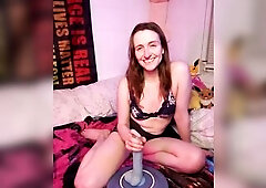 JOI, Hand Job, Foot Job, Toying w/a glass toy, Sex-Toy riding & eating my own booty off that sex toy