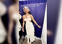 Black Floozy Rhiley Has Pleasure In Changing Room - Public