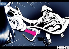 Real Life Manga - CGI monster destroy all holes of Rae Lil Ebony w Jia Lissa n ton of cum