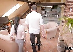 Cuckold should watch how rich man fucks his girlfriend