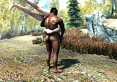 Hot Futanari outdoor