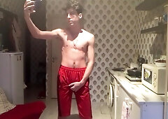 Russian faps off and displays socks