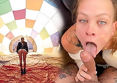 Date Night #05 - Passionate Sunrise Sex (she Swallows) Over Pyramids in an Ai...