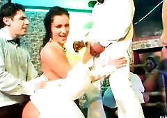 Very slutty wonderful looking brides dancing erotically and taking chubby shafts in the club in public. See charming chicks screwing huge jocks in pub