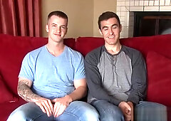 Beautiful army dudes Quentin Gainz and Johnny fucking hard