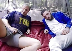 Jerk Buddies: Two Cuties Go All In Outdoors