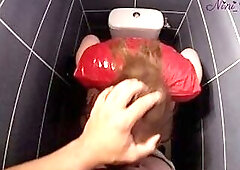 Large Natural Butt French Gal Banged Hard in Nightclub Throne-room.