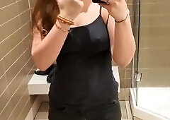 Dani Daniels masturbating in toilet