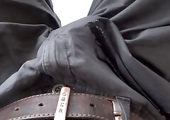 I urinate on myself on the balcony in wide daylight!