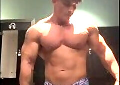 Post Gym Muscle Jerk and Cum
