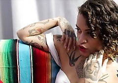 Tattooed babe, Nina is fucking a married man every time his wife goes out of town