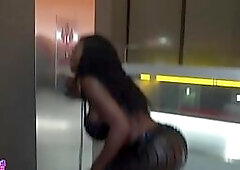 Michael Myers fucks Ebony Mystique on the Las Vegas Strip